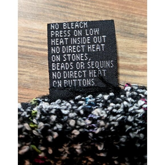 Vtg 80s/90s Sweater Cardigan Sz L BEREK by Takako Sakon Woven Multi Color Lace - Picture 9 of 16